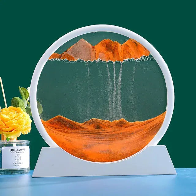 3D Moving Sand Art Decor – Mesmerizing Kinetic Sculpture for Relaxation & Modern Home Aesthetics
