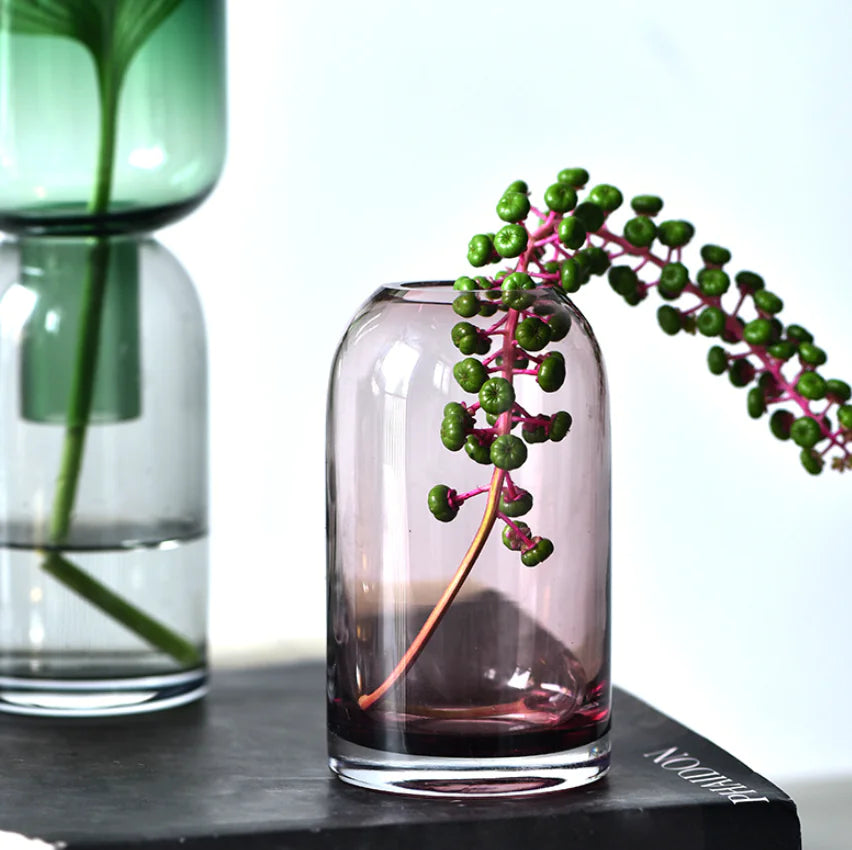 Stained Glass Flower Vase – Handcrafted Colorful Glass Centerpiece for Artistic Home Décor