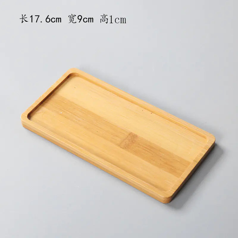 Succulent Bamboo Trays – Modern Minimalist Planter Set for Boho Home Décor