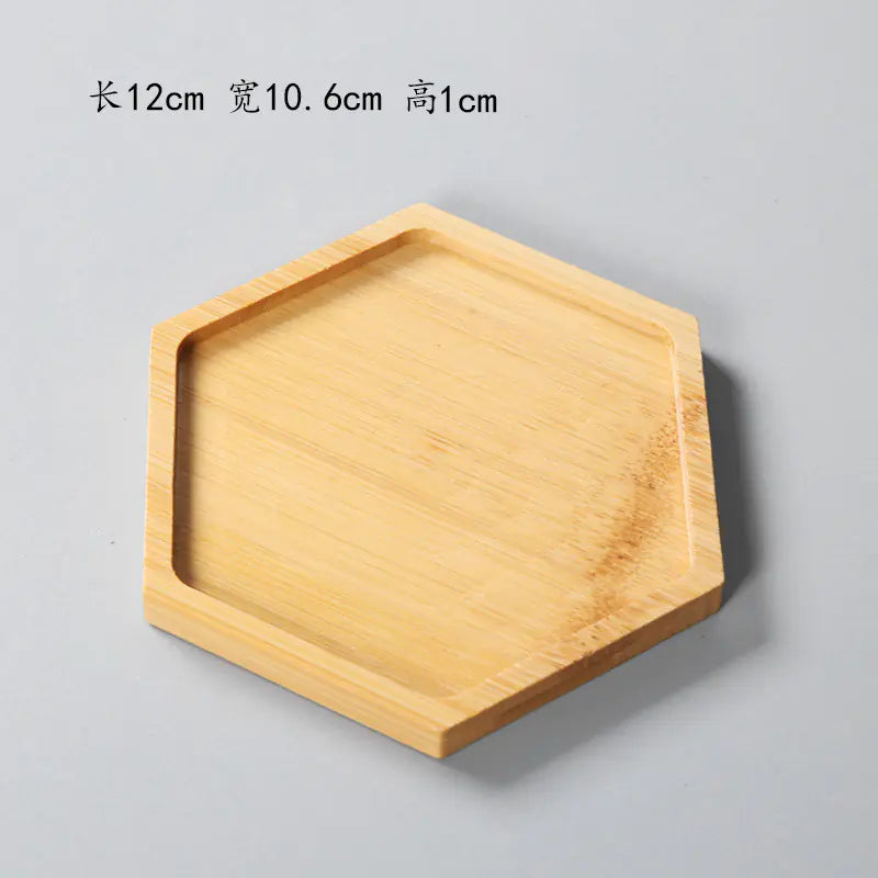 Succulent Bamboo Trays – Modern Minimalist Planter Set for Boho Home Décor