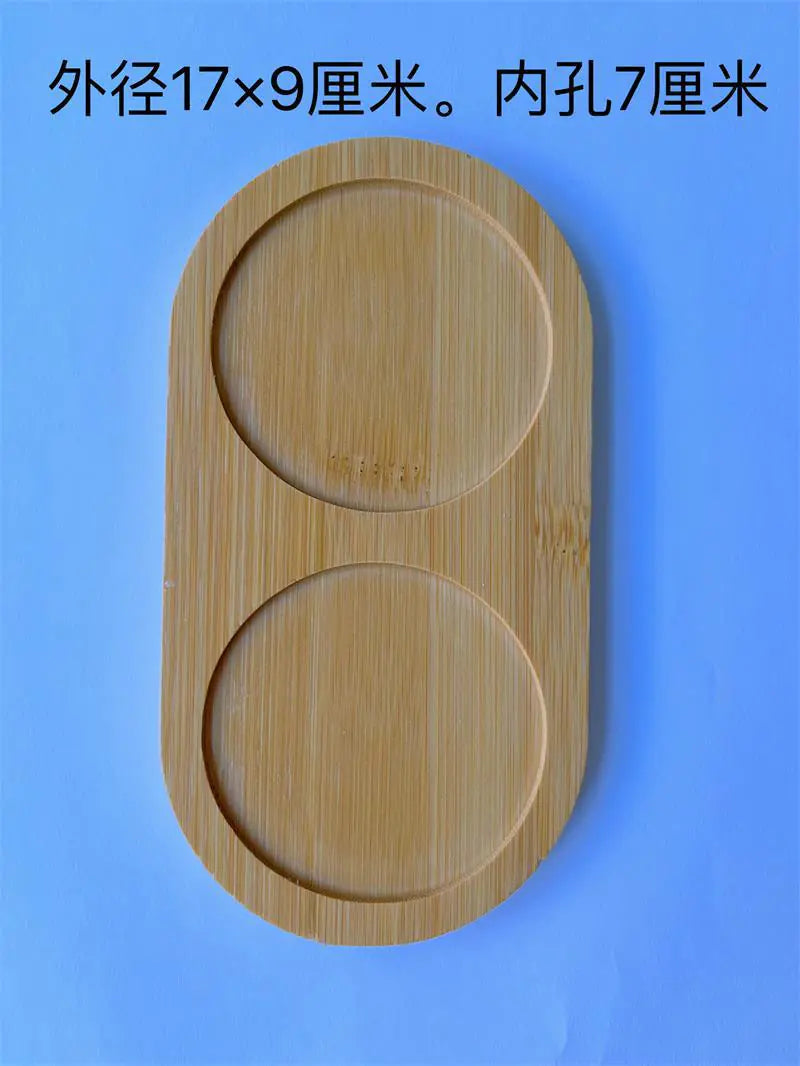 Succulent Bamboo Trays – Modern Minimalist Planter Set for Boho Home Décor