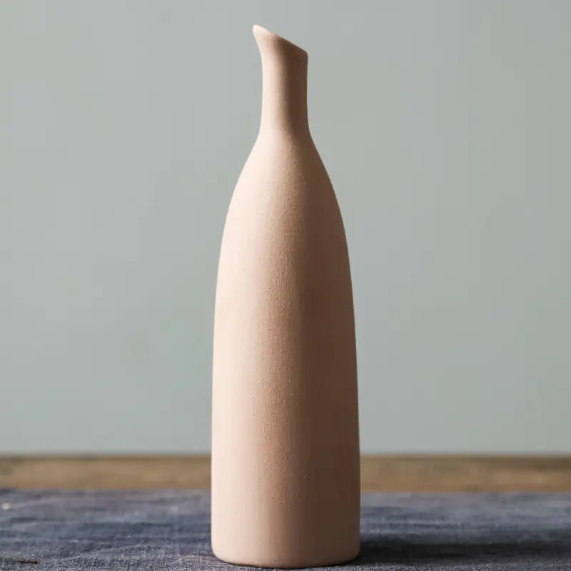 Minimalist Nordic Ceramic Vase Collection – Frosted Su-Fired Art Vases for Modern Home Décor