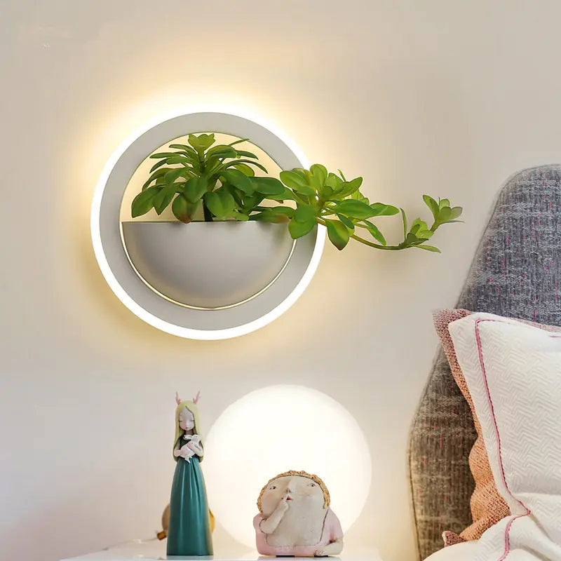 Modern Nordic Wall Lamp – Minimalist Plant-Inspired Light for Cozy Home Décor