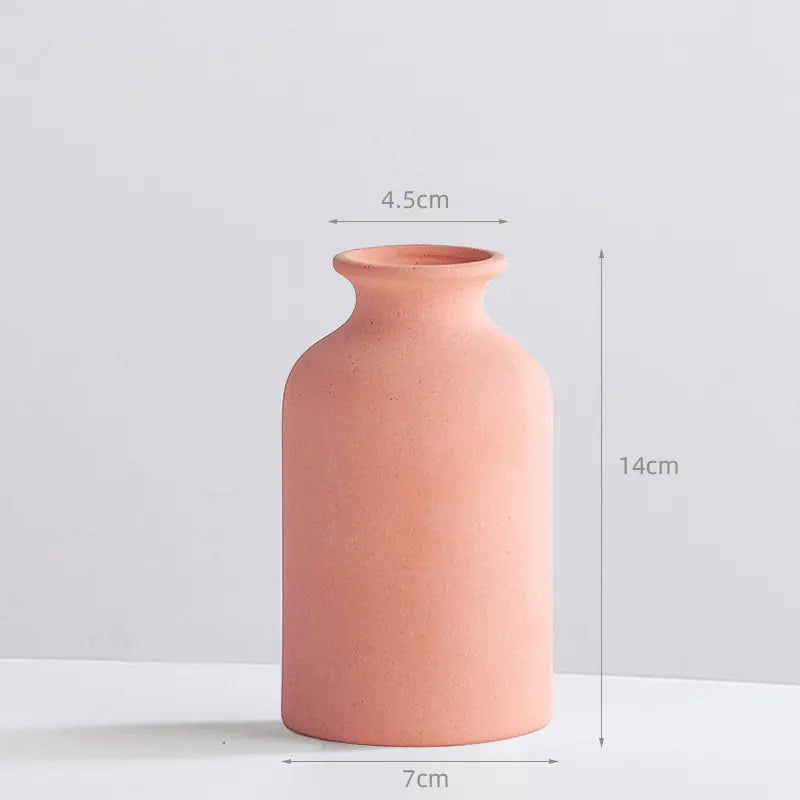 Creative Nordic Ceramic Vase – Modern Minimalist Home Décor in 14 Elegant Colors