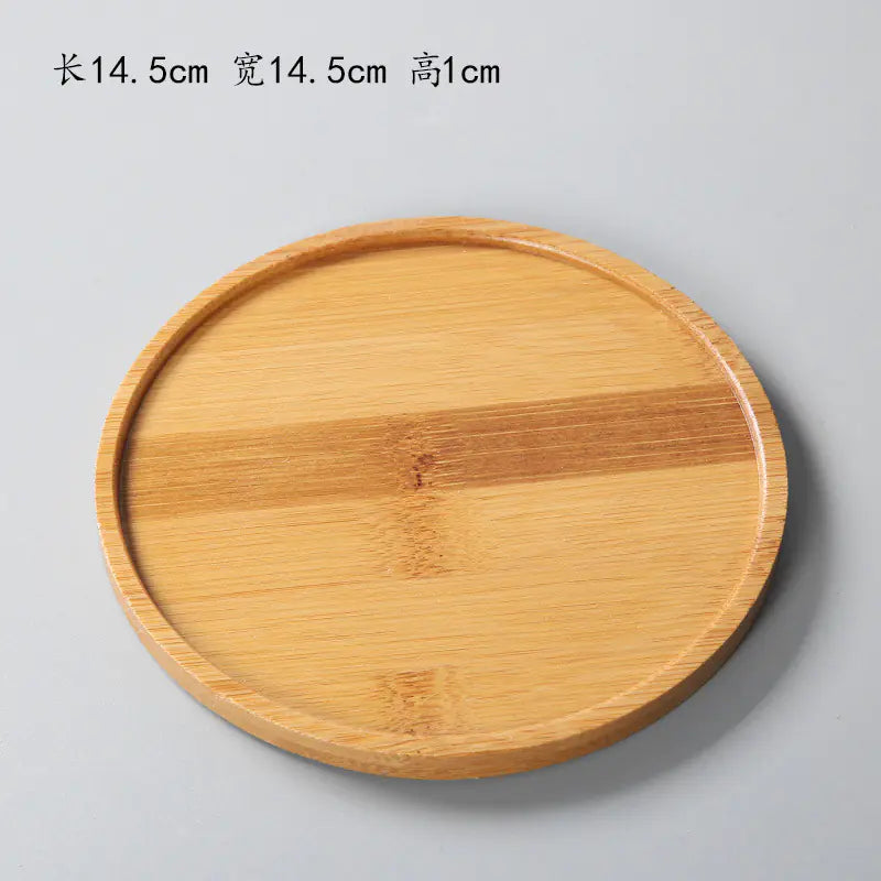 Succulent Bamboo Trays – Modern Minimalist Planter Set for Boho Home Décor