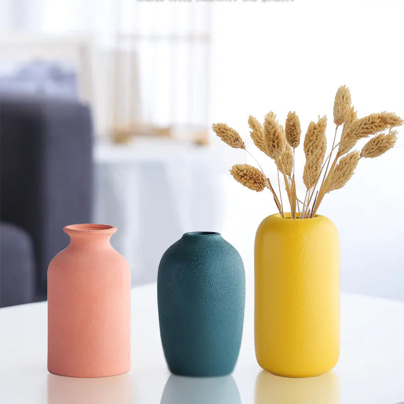 Creative Nordic Ceramic Vase – Modern Minimalist Home Décor in 14 Elegant Colors