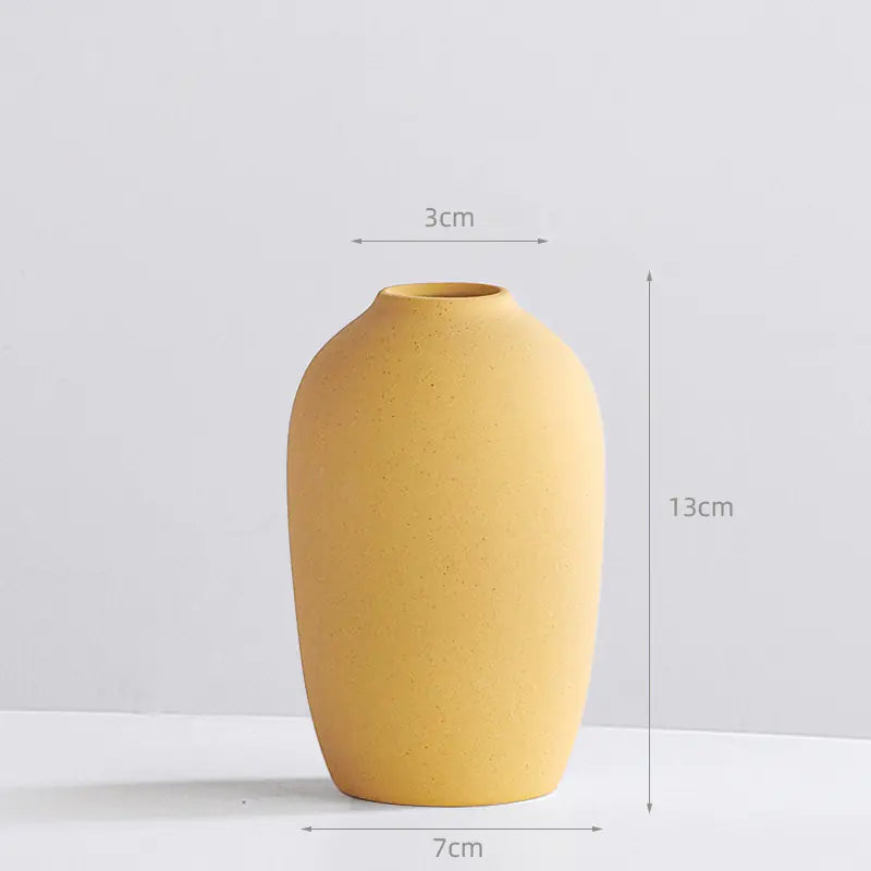 Creative Nordic Ceramic Vase – Modern Minimalist Home Décor in 14 Elegant Colors