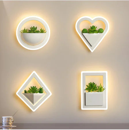 Modern Nordic Wall Lamp – Minimalist Plant-Inspired Light for Cozy Home Décor