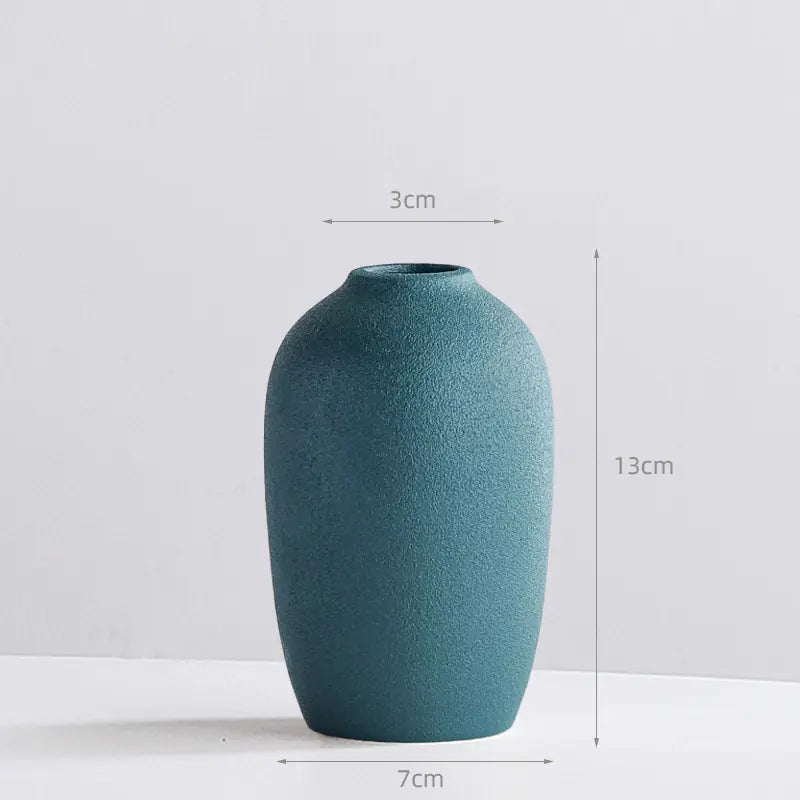 Creative Nordic Ceramic Vase – Modern Minimalist Home Décor in 14 Elegant Colors