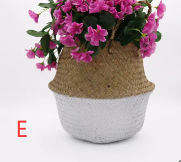Handwoven Seagrass Basket – Boho Basket Planter & Storage Décor for Modern Natural Homes