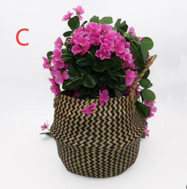 Handwoven Seagrass Basket – Boho Basket Planter & Storage Décor for Modern Natural Homes