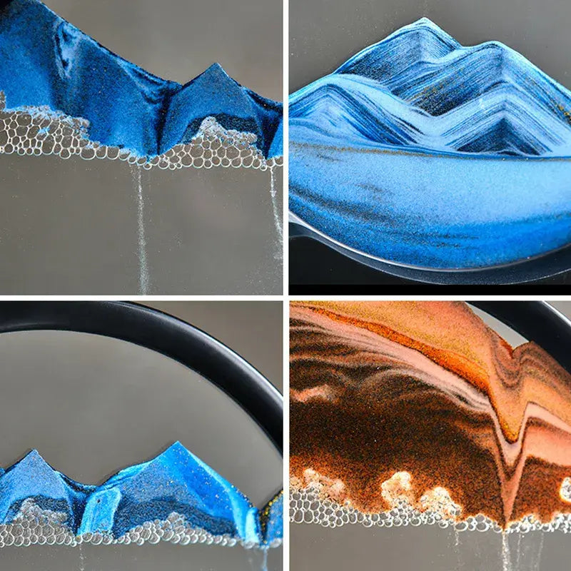 3D Moving Sand Art Decor – Mesmerizing Kinetic Sculpture for Relaxation & Modern Home Aesthetics