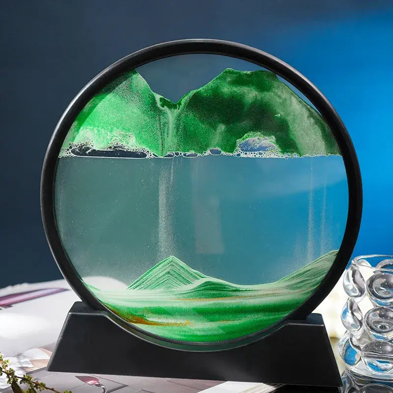 3D Moving Sand Art Decor – Mesmerizing Kinetic Sculpture for Relaxation & Modern Home Aesthetics