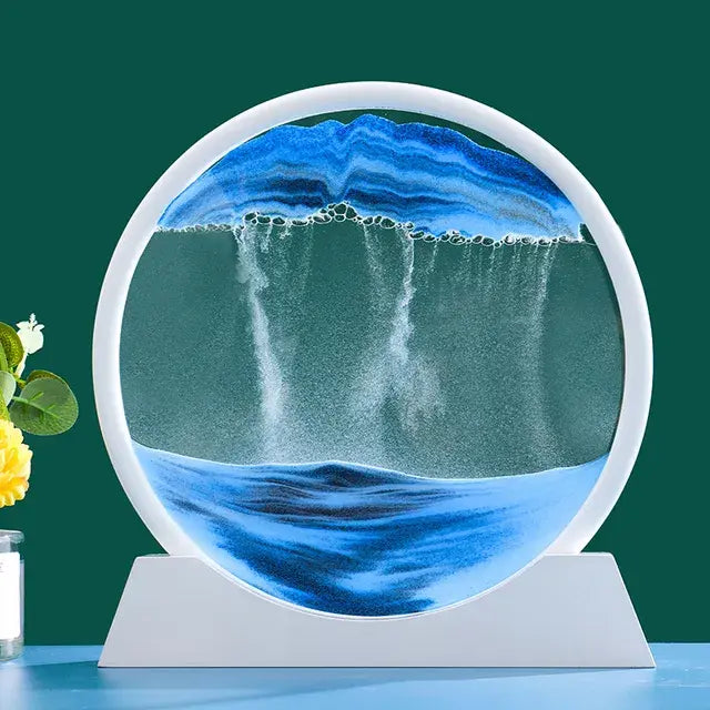 3D Moving Sand Art Decor – Mesmerizing Kinetic Sculpture for Relaxation & Modern Home Aesthetics