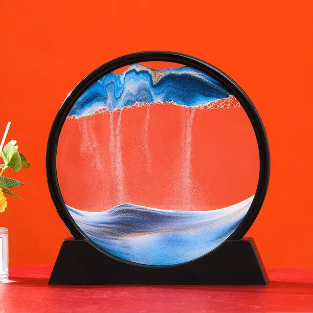3D Moving Sand Art Decor – Mesmerizing Kinetic Sculpture for Relaxation & Modern Home Aesthetics