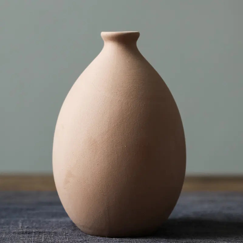 Minimalist Nordic Ceramic Vase Collection – Frosted Su-Fired Art Vases for Modern Home Décor