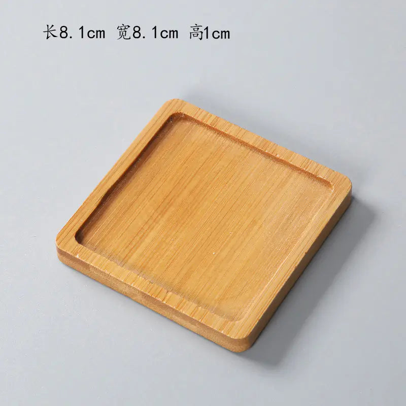 Succulent Bamboo Trays – Modern Minimalist Planter Set for Boho Home Décor