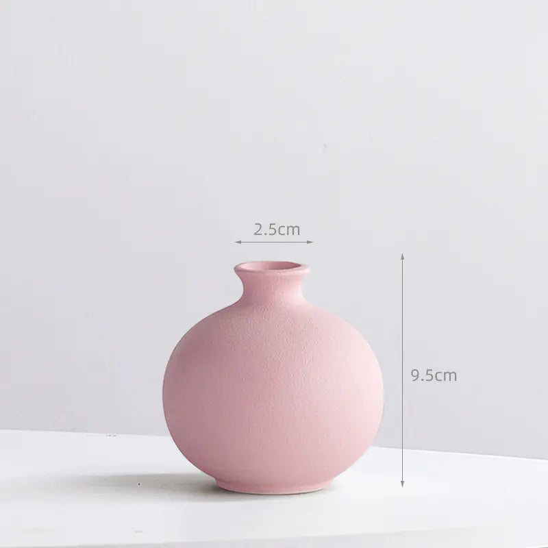 Creative Nordic Ceramic Vase – Modern Minimalist Home Décor in 14 Elegant Colors