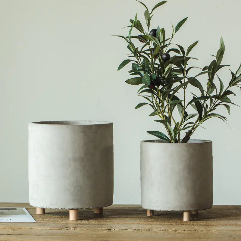 Creative Cement Flower Pot – Nordic Minimalist Square Planter for Modern Boho Home Décor