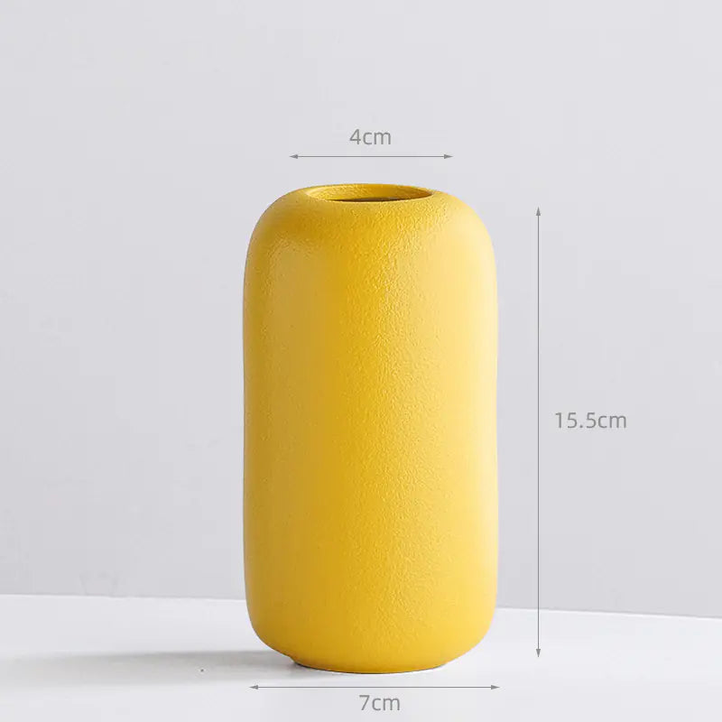 Creative Nordic Ceramic Vase – Modern Minimalist Home Décor in 14 Elegant Colors