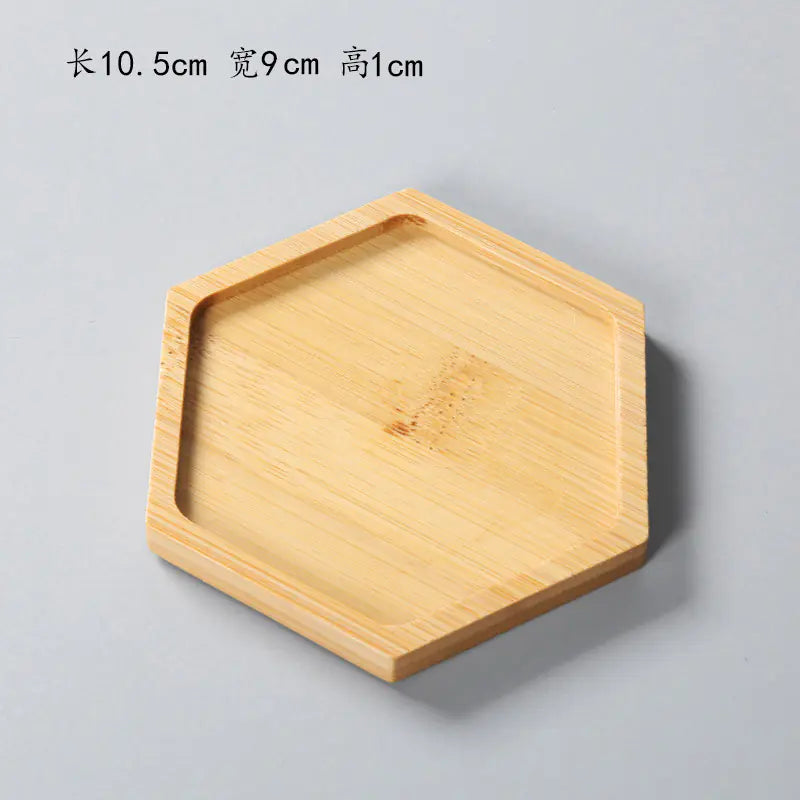 Succulent Bamboo Trays – Modern Minimalist Planter Set for Boho Home Décor