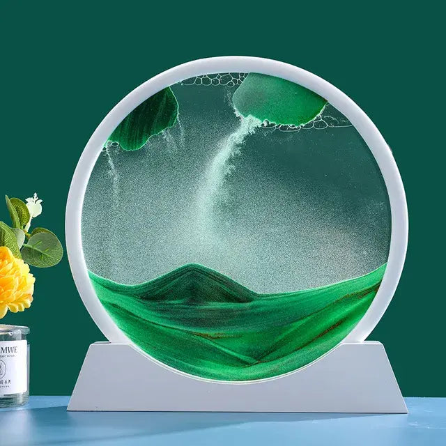 3D Moving Sand Art Decor – Mesmerizing Kinetic Sculpture for Relaxation & Modern Home Aesthetics