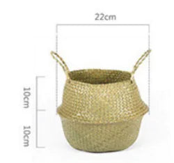 Handwoven Seagrass Basket – Boho Basket Planter & Storage Décor for Modern Natural Homes