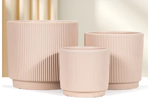 Cylindrical Cement Flower Pot – Minimalist Ceramic Planter for Modern & Rustic Home Décor