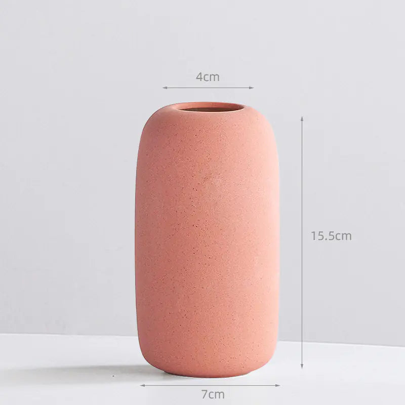 Creative Nordic Ceramic Vase – Modern Minimalist Home Décor in 14 Elegant Colors