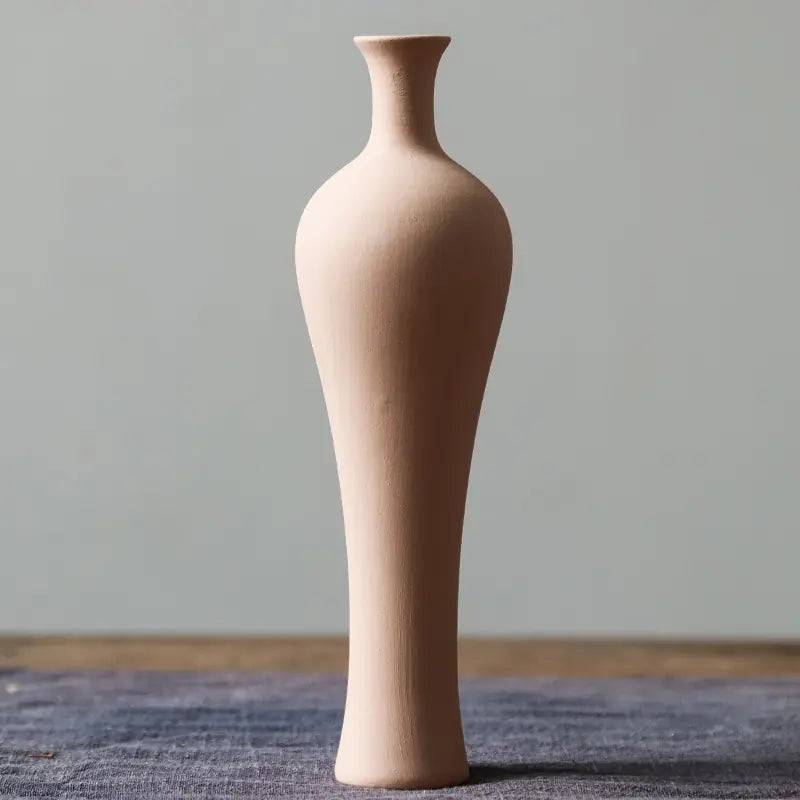 Minimalist Nordic Ceramic Vase Collection – Frosted Su-Fired Art Vases for Modern Home Décor
