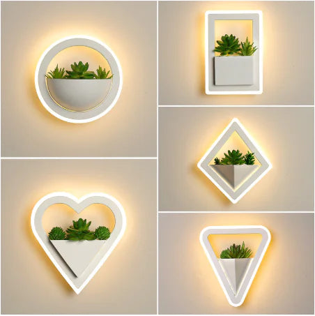 Modern Nordic Wall Lamp – Minimalist Plant-Inspired Light for Cozy Home Décor