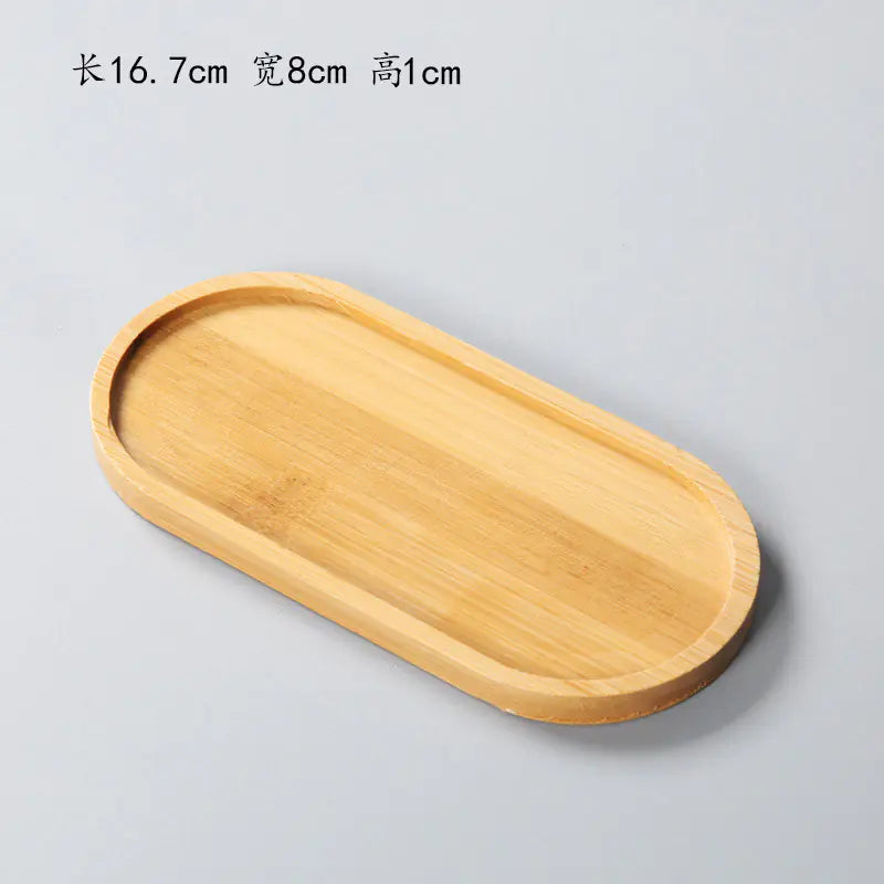 Succulent Bamboo Trays – Modern Minimalist Planter Set for Boho Home Décor