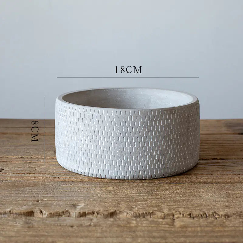 Cylindrical Cement Flower Pot – Minimalist Ceramic Planter for Modern & Rustic Home Décor