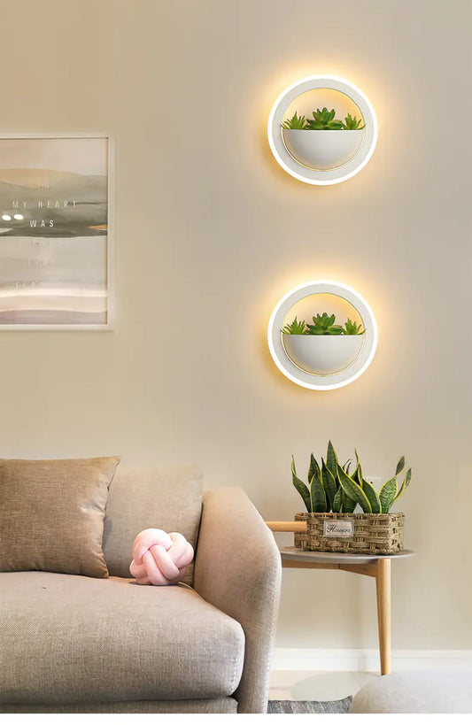 Modern Nordic Wall Lamp – Minimalist Plant-Inspired Light for Cozy Home Décor