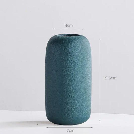 Creative Nordic Ceramic Vase – Modern Minimalist Home Décor in 14 Elegant Colors