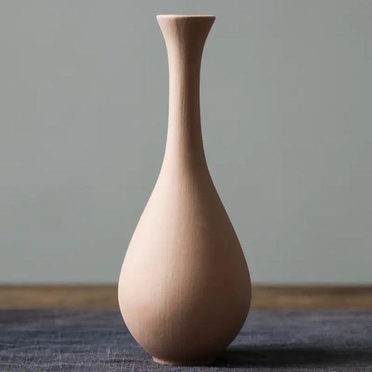 Minimalist Nordic Ceramic Vase Collection – Frosted Su-Fired Art Vases for Modern Home Décor