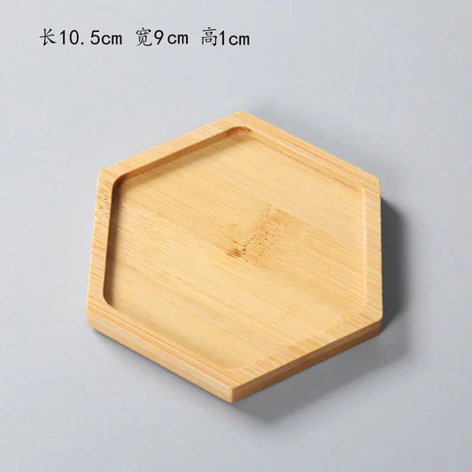 Succulent Bamboo Trays – Modern Minimalist Planter Set for Boho Home Décor