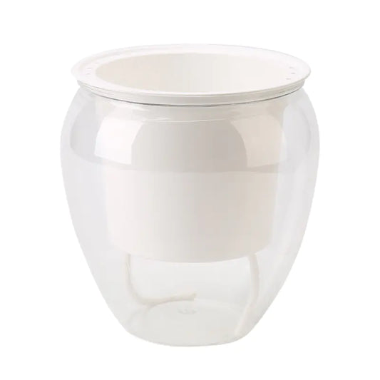 Transparent Self-Watering Flowerpot – Modern PET Planter for Effortless Indoor Gardening